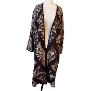 Y2k Vintage Molato Long Coat Brown Sz XL  Cloth Duster Whimsigoth Grannycore